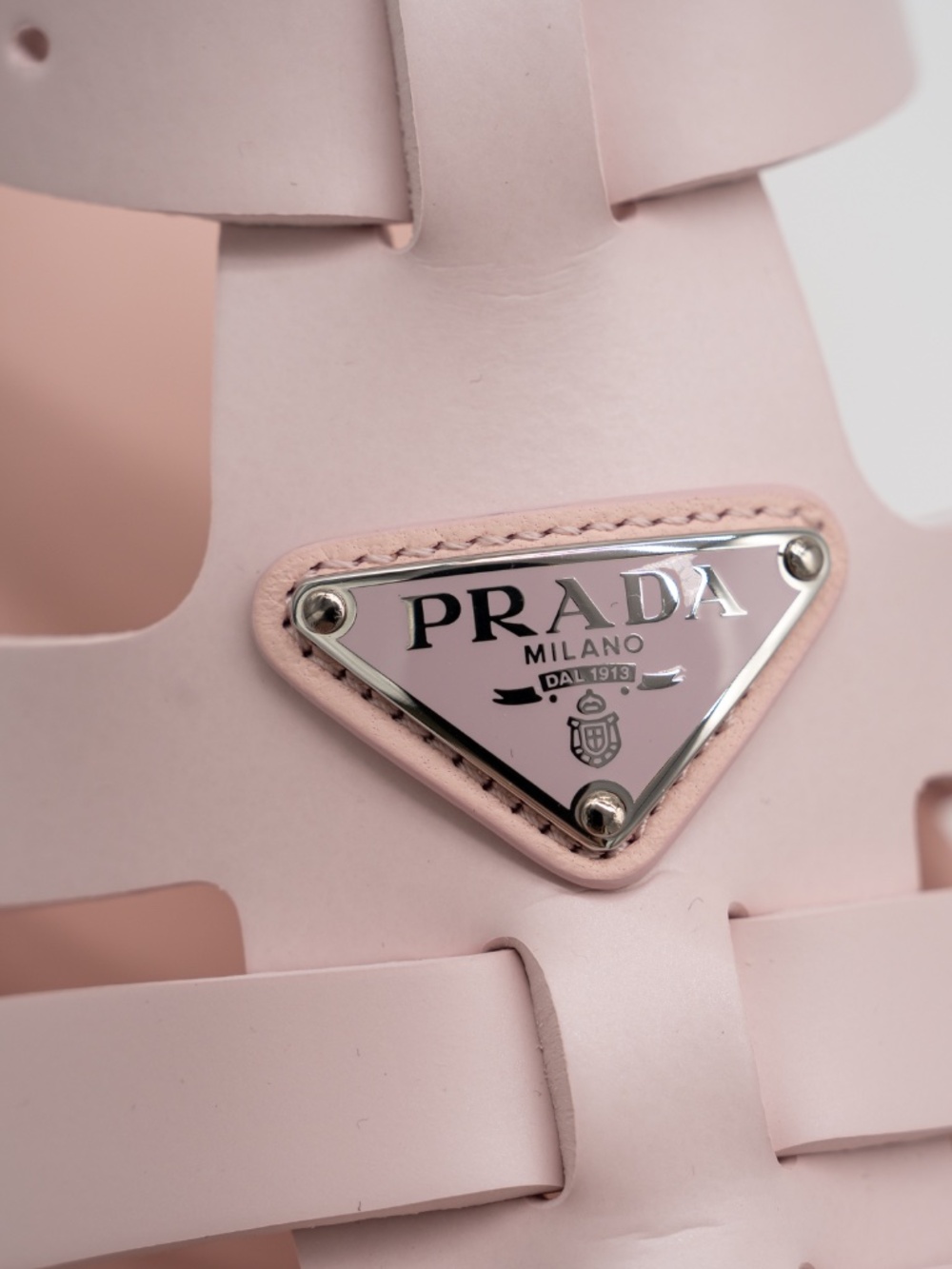 Prada Fisherman Platform Sandals Cage Pink Rubber Women's size 39 eu 9 US - Picture 8 of 12